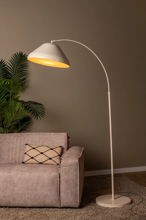 Lucide ANDRES - Lampadaire - 1xE27 - Crème | Vibes - ambiance 1
